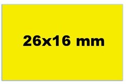 Cilgro etiketten stickers fluor geel rechthoekig permanent 26x16mm