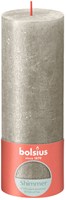 Bolsius bougie pilier shimmer champagne - bougie rustique 19 cm ø 7 cm
