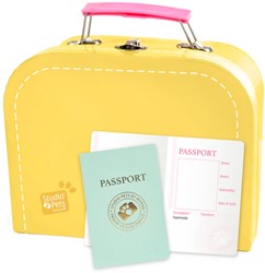 Studio Pets valise jouet jaune medium - valise enfant accessoire voyage