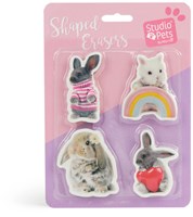 Studio Pets gommen set - schattige dieren uitwisgummen voor kinderen