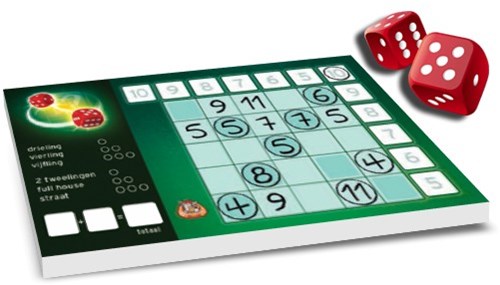 White Goblin Games dobbelspel Knaster score blocks - scoreblokken 8+-2