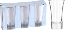 Borrelglas set shotglaasjes 80ml transparant - 3 stuks glas