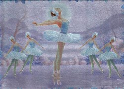Harlekijn Boîte à bijoux scintillante avec musique. Cygnes