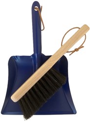 Harlekijn ensemble pelle à poussière jouet et brosse main enfant bleu 3+ nettoyage Harlekijn Kinder blik blauw en kinderhandborstel.