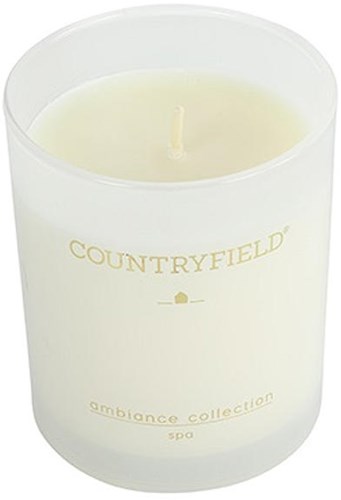 Countryfield bougie parfumée spa 7x7x9cm - cire de soja blanche déco
