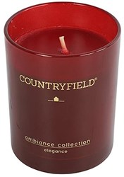 Countryfield geurkaars Elegance rood - decoratieve kaars 8cm 24 uur