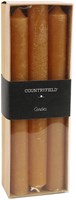 Countryfield dinerkaars set 6 stuks amber 20cm - sfeervolle kaarsen