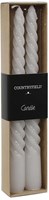 Countryfield bougies de table Twirly 20cm blanc - bougies décoratives