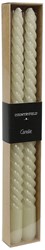 Countryfield dinerkaars Twirly 30cm set van 2 - creme kaarsen