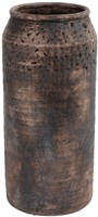 Vase droit ro Elles S marron céramique décoration moderne