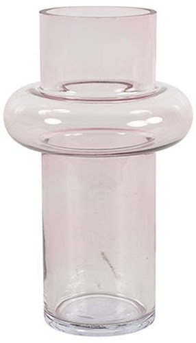 Countryfield vase verre rose décoration moderne 20cm vase à fleurs