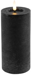 Countryfield bougie LED pilier rustique noire 15 cm - décoration chaleureuse