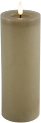 Countryfield bougie LED pilier rustique XL beige 7,5x7,5x20cm minuterie déco