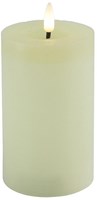 Countryfield bougie LED pilier rustique crème 12,5 cm - éclairage d'ambiance