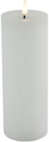 Countryfield bougie LED pilier XL rustique blanc 7,5x7,5x20cm lumière d'ambiance