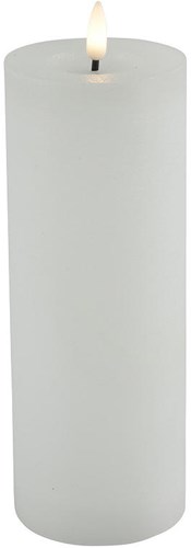 Countryfield bougie LED pilier XL rustique blanc 7,5x7,5x20cm lumière d'ambiance