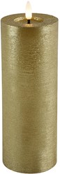 Countryfield bougie LED pilier rustique XL or 7,5x20cm - éclairage d'ambiance