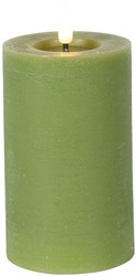 Countryfield bougie LED rustique verte 7,5x12,5cm décoration