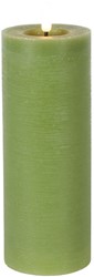 Countryfield bougie LED pilier rustique XL vert clair 20cm - décoration chaleureuse