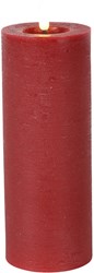 Countryfield bougie LED pilier rustique XL rouge 20cm bougie décorative