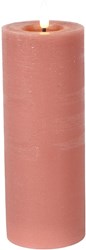 Countryfield bougie LED pilier XL rustique rose 7,5x7,5x20cm - lumière d'ambiance