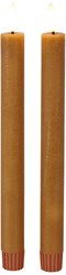 Countryfield LED dinerkaars rustiek set van 2 amber 24cm decoratie