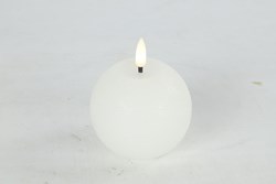 Countryfield bougie boule LED blanche 8x8x9,5cm - éclairage d'ambiance