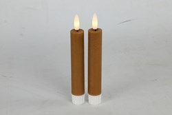 Countryfield LED dinerkaarsen amber 15cm met afstandsbediening 2 stuks