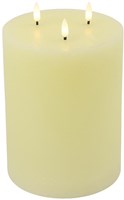 Countryfield bougie LED pilier - grande bougie décorative crème 22,5cm