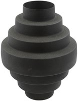 Countryfield vase métal noir design moderne 25x25x32,5cm décoration