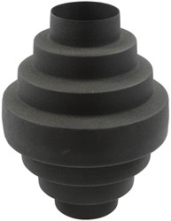Countryfield vase métal noir design moderne 25x25x32,5cm décoration
