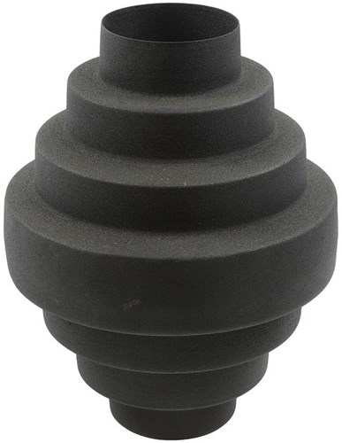 Countryfield vase métal noir design moderne 25x25x32,5cm décoration