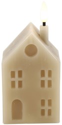 Countryfield bougie LED maison beige 6x14cm - décoration chaleureuse