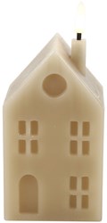 Countryfield bougie LED maison beige - éclairage décoratif 7,5x16cm