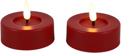 Countryfield bougie chauffe-plat LED rustique rouge 2 pièces - éclairage d'ambiance