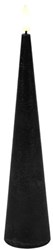 Countryfield bougie LED conique rustique noire 25cm jouet décoratif