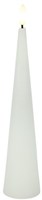 Countryfield bougie LED jouet cône rustique blanc 25cm décoratif