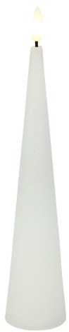 Countryfield bougie LED jouet cône rustique blanc 25cm décoratif