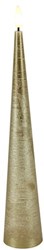 Countryfield bougie LED cône jouet rustique or 25cm décoratif