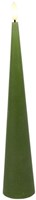 Countryfield bougie jouet LED cône rustique 5x5x25cm vert clair