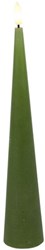 Countryfield bougie jouet LED cône rustique 5x5x25cm vert clair