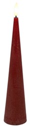 Countryfield bougie LED cône rustique rouge 29,5cm jouet décoratif
