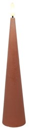 Countryfield bougie LED jouet cône rustique 25cm rose décoration