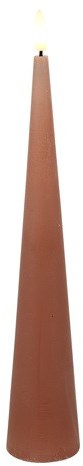 Countryfield bougie LED cône jouet rustique rose 29,5cm décoration