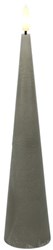 Countryfield bougie LED cône jouet rustique gris 25cm décoratif