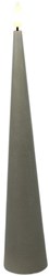 Countryfield bougie LED conique jouet rustique gris 29,5cm décoration