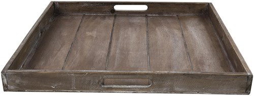Countryfield dienblad speelgoed karton vierkant Claudina 50cm bruin