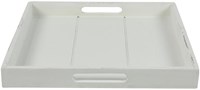 Countryfield dienblad speelgoed vierkant Claudina 30cm wit karton