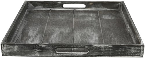 Plateau jouet Countryfield carré Claudina 40cm gris décoratif