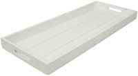 Countryfield dienblad hout wit rechthoekig 24x60cm serveerblad